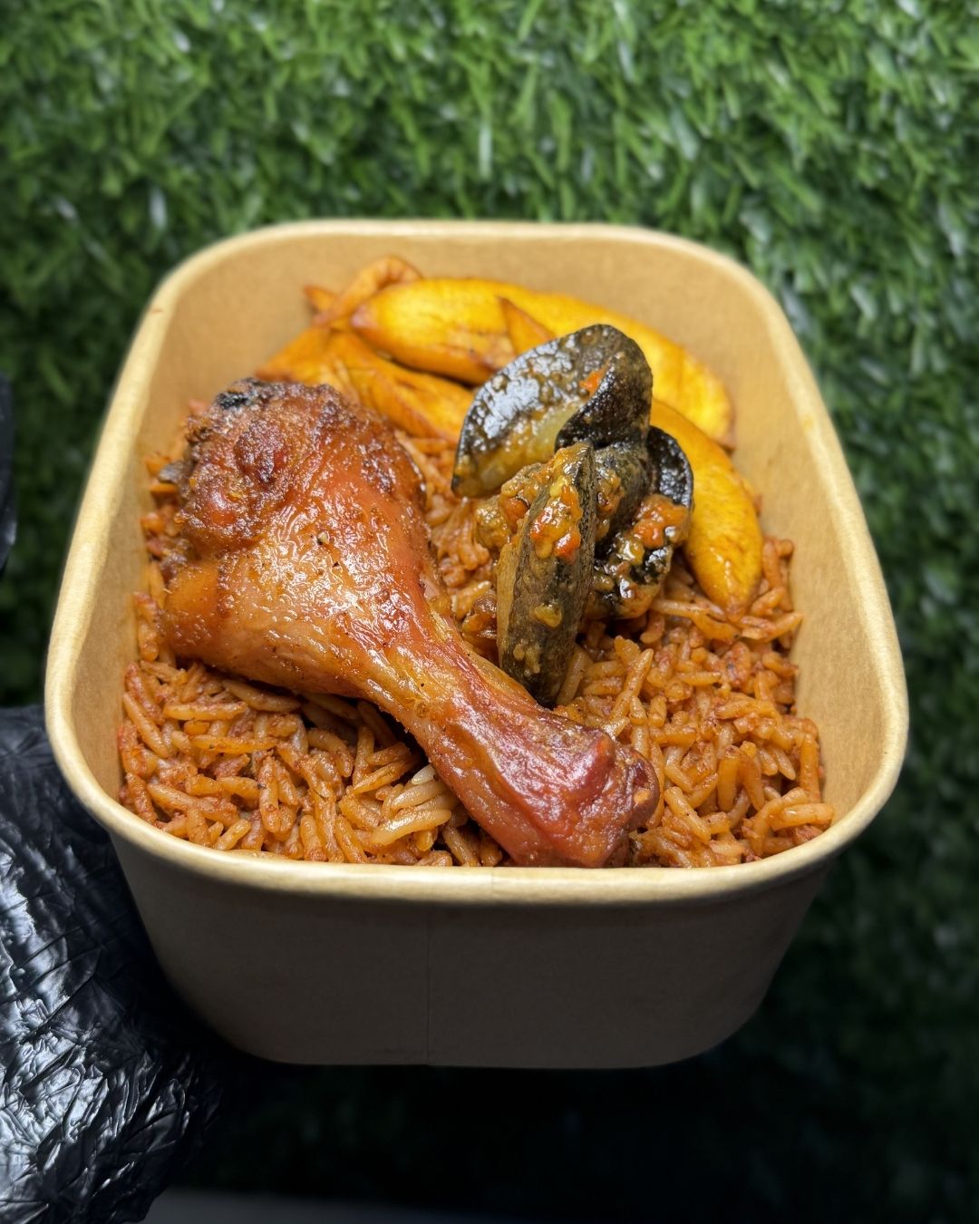Basmati Smokey jollof (1chicken, 1 snail)