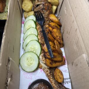 Grilled Croaker Fish with Potato Fries